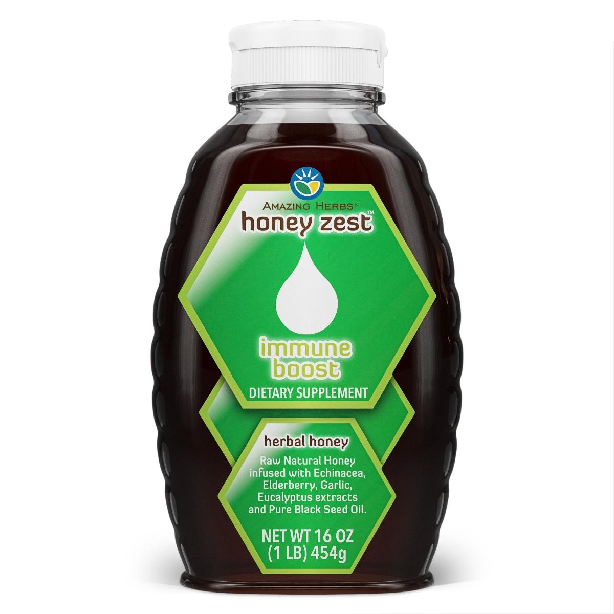 Raw Garlic & Honey HoneyZest Immune Boost Amazing Herbs