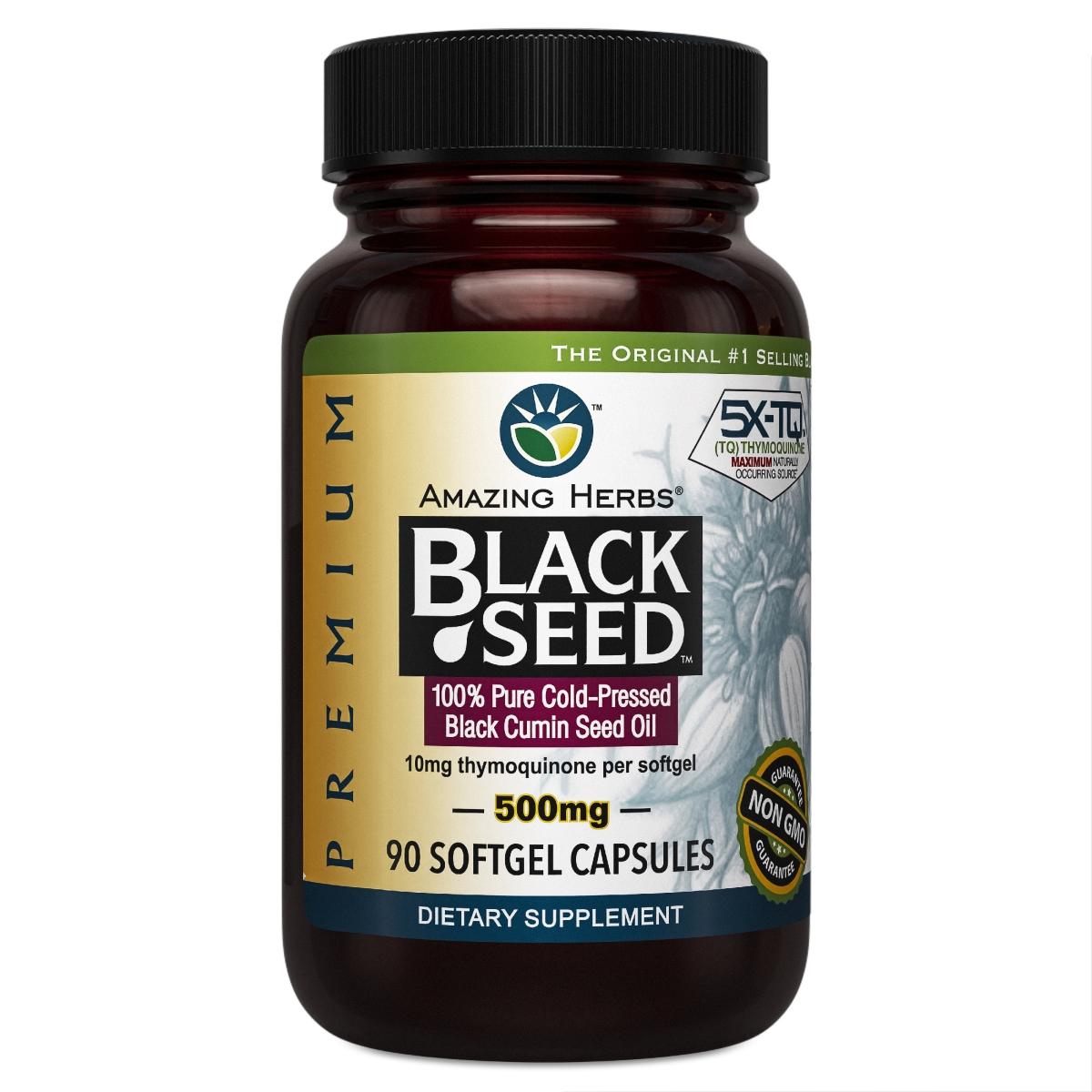 Black Seed Oil Capsules GMPcertified Amazing Herbs